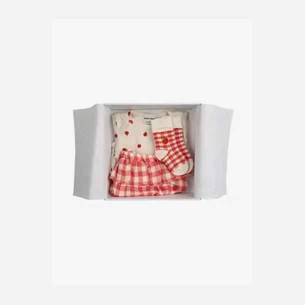 Bobo Choses Baby Tomato Body And Vichy Acc Set Off White